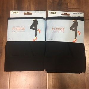 TWO DNLA Sports Black Seamless Fleece Leggings